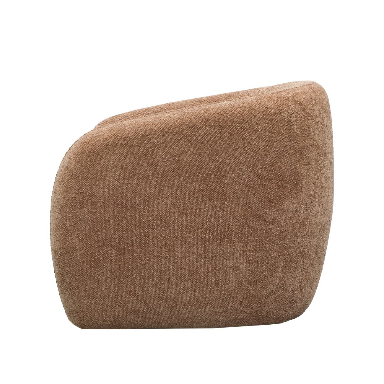 Caramel swivel armchair on a white background 