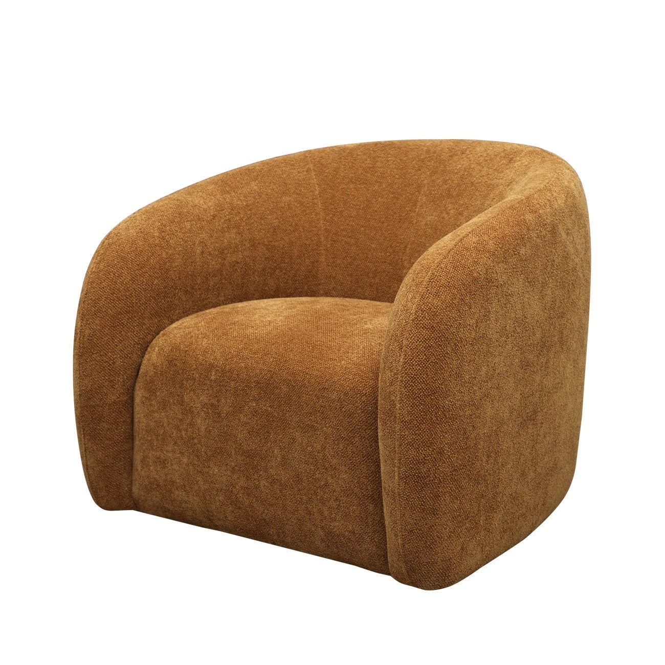 Ginger swivel armchair on a white background