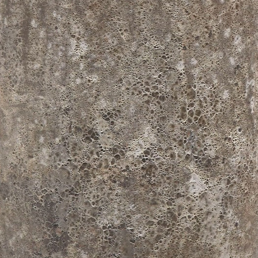 Textured gray pot on a white background