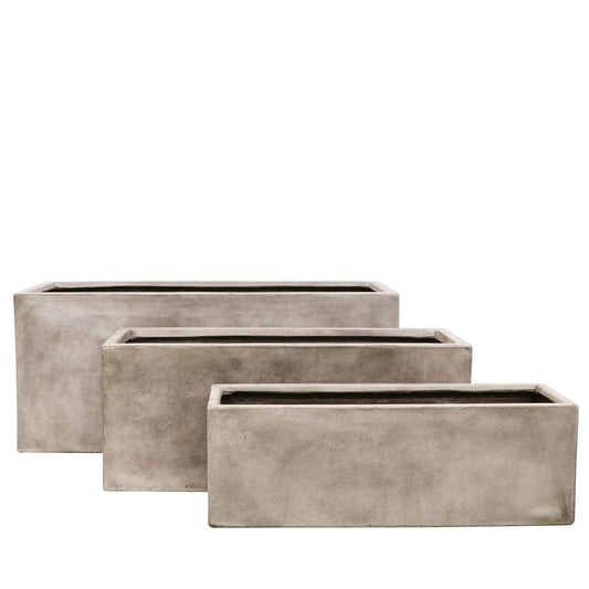 Waihou Outdoor Planter - Weathered Cement (3 Sizes)