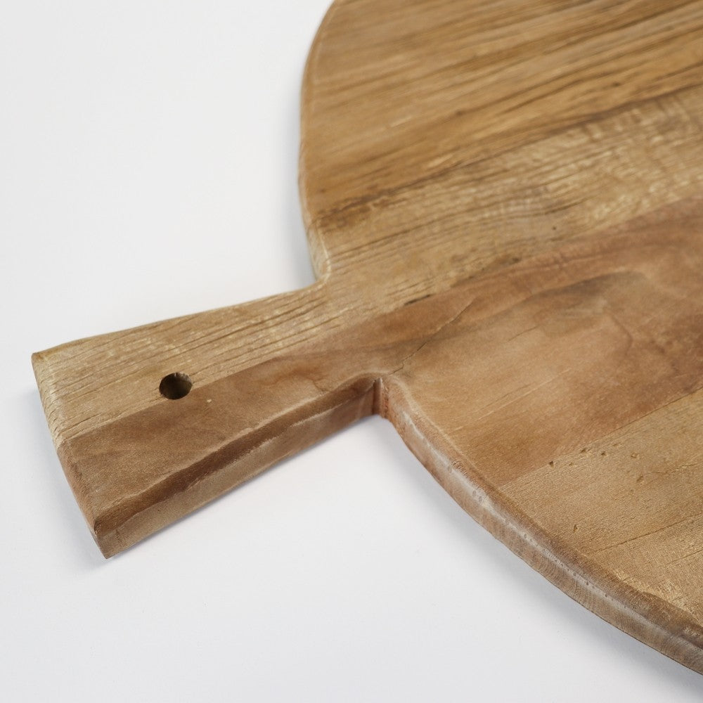 Large Round Serving Board - Elm Wood