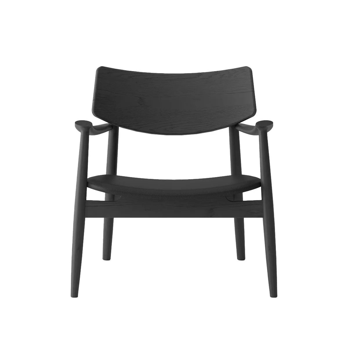 Black occasional chair on a white background