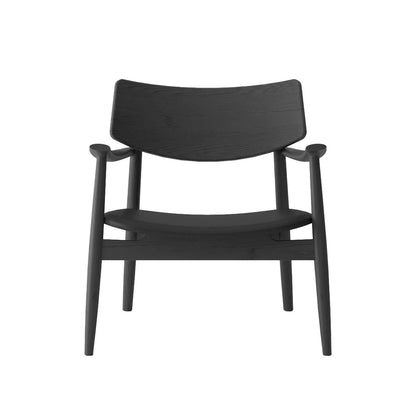 Black occasional chair on a white background