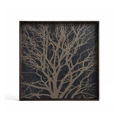 Tray - Square Brown Tree