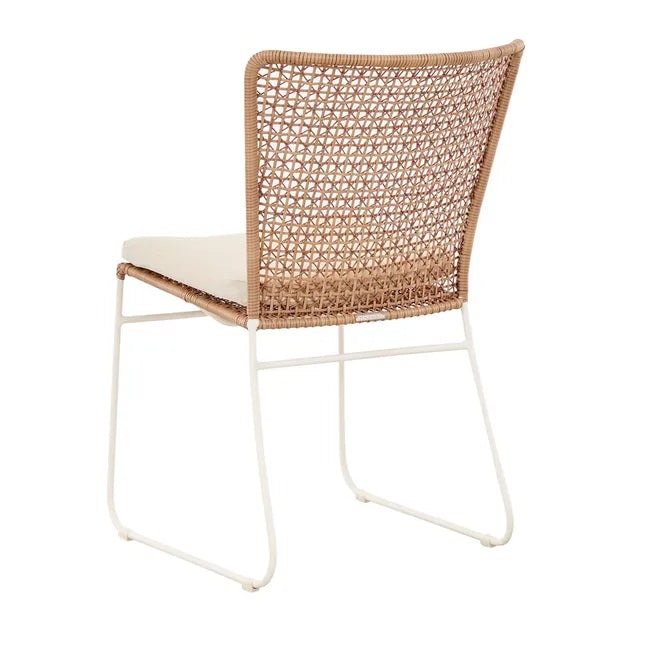 Cabana Sleigh Outdoor Dining Chair - Sand + Natural