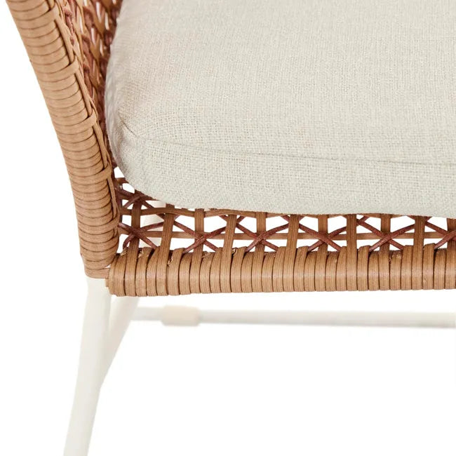 Cabana Sleigh Outdoor Dining Chair - Sand + Natural