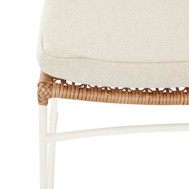 Cabana Sleigh Outdoor Dining Chair - Sand + Natural