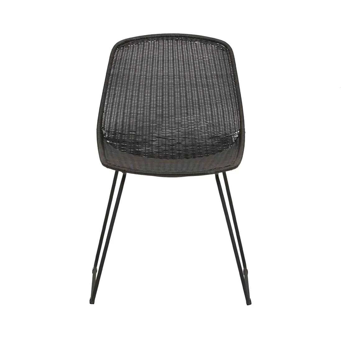 Granada Scoop Closed Weave Dining Chair - Licorice