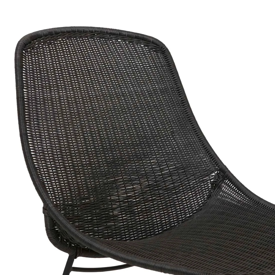 Granada Scoop Closed Weave Dining Chair - Licorice