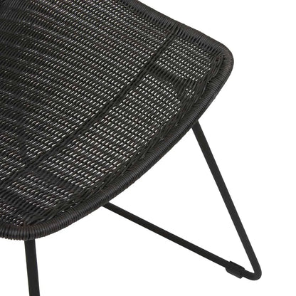 Granada Scoop Closed Weave Dining Chair - Licorice