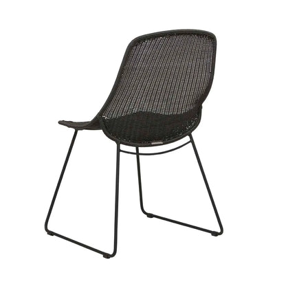 Granada Scoop Closed Weave Dining Chair - Licorice