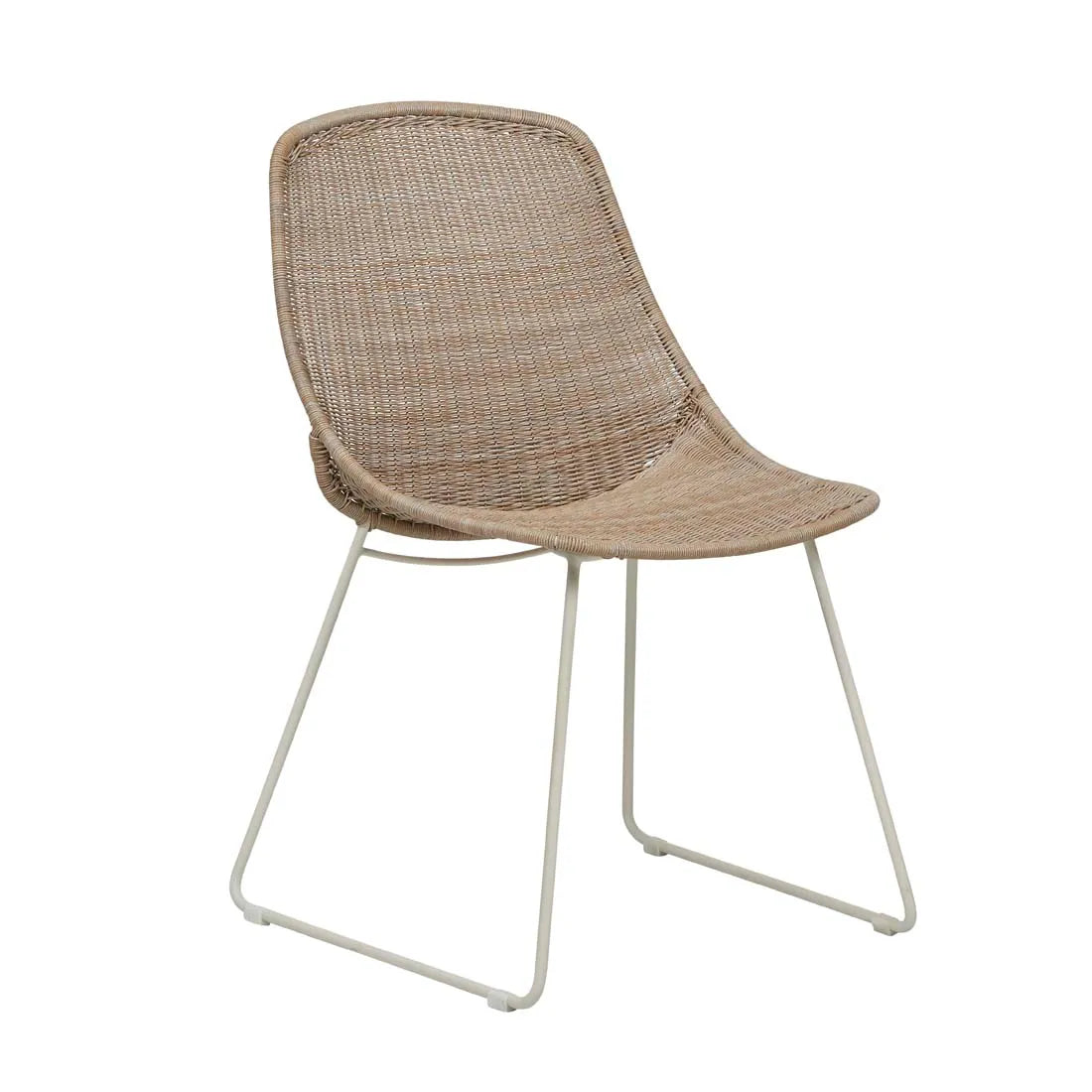 Granada Scoop Closed Weave Dining Chair - Linen + Sand