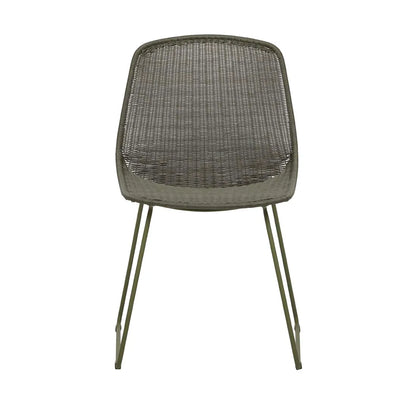 Granada Scoop Closed Weave Dining Chair - Moss