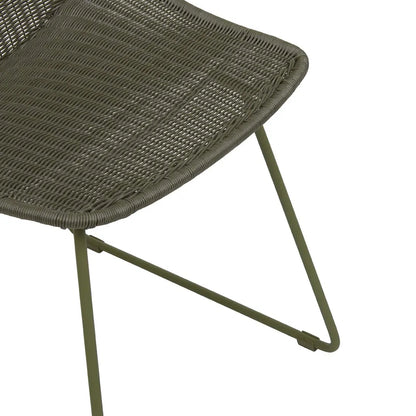 Granada Scoop Closed Weave Dining Chair - Moss