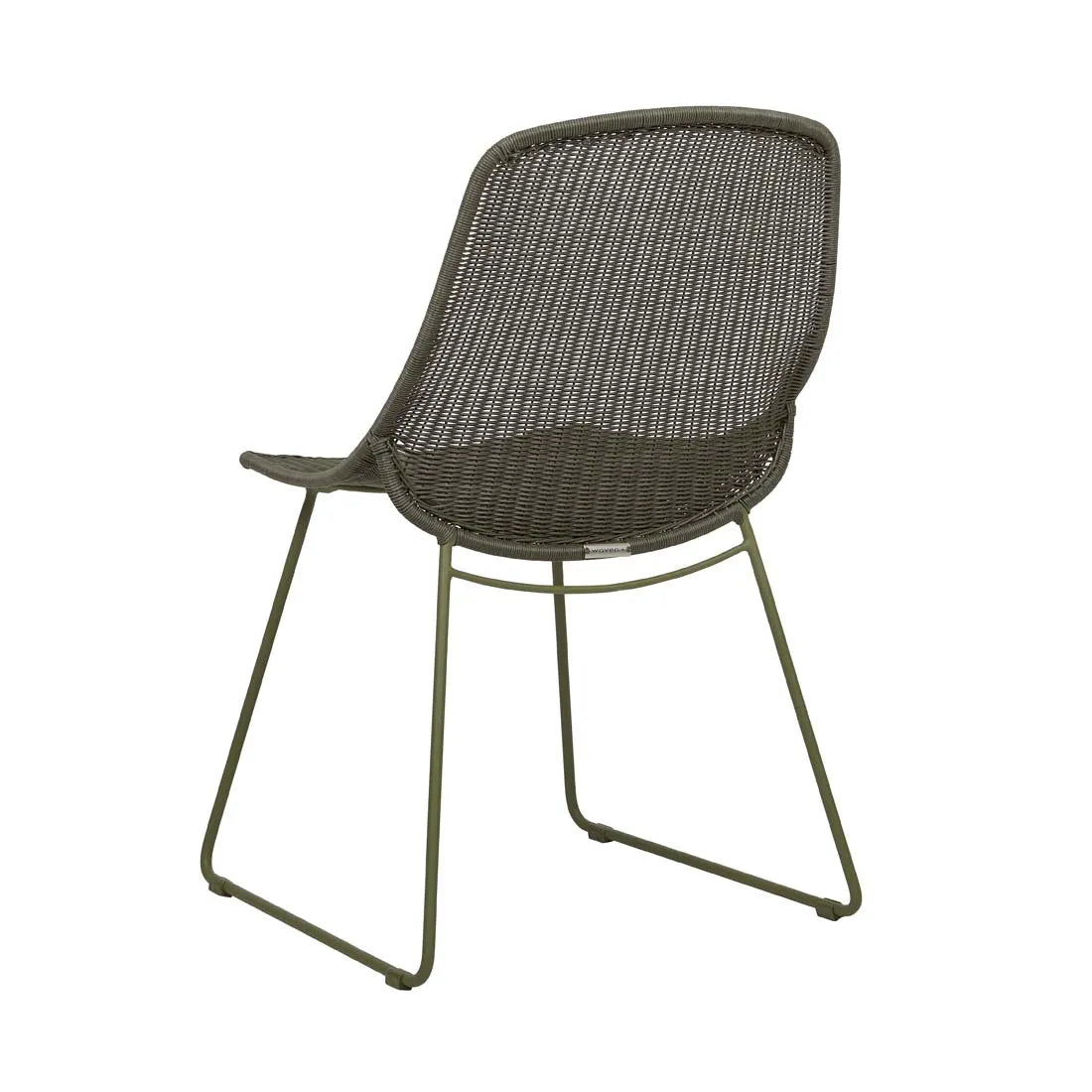 Granada Scoop Closed Weave Dining Chair - Moss