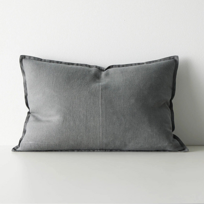 Gray pillow on a white background