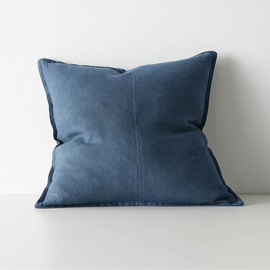 Blue pillow on a white background