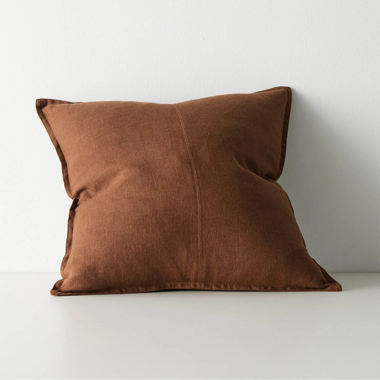 Brown cushion on a white background