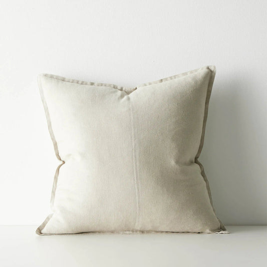 Beige pillow on a white background