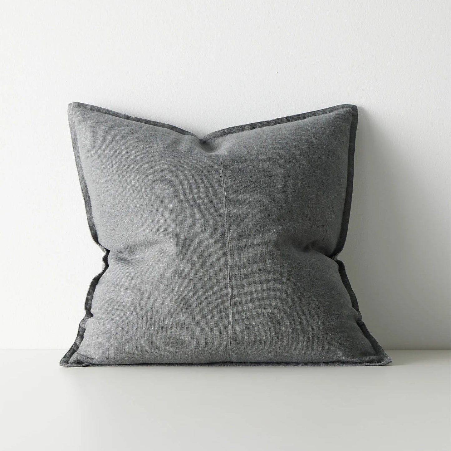 Gray pillow on a white background