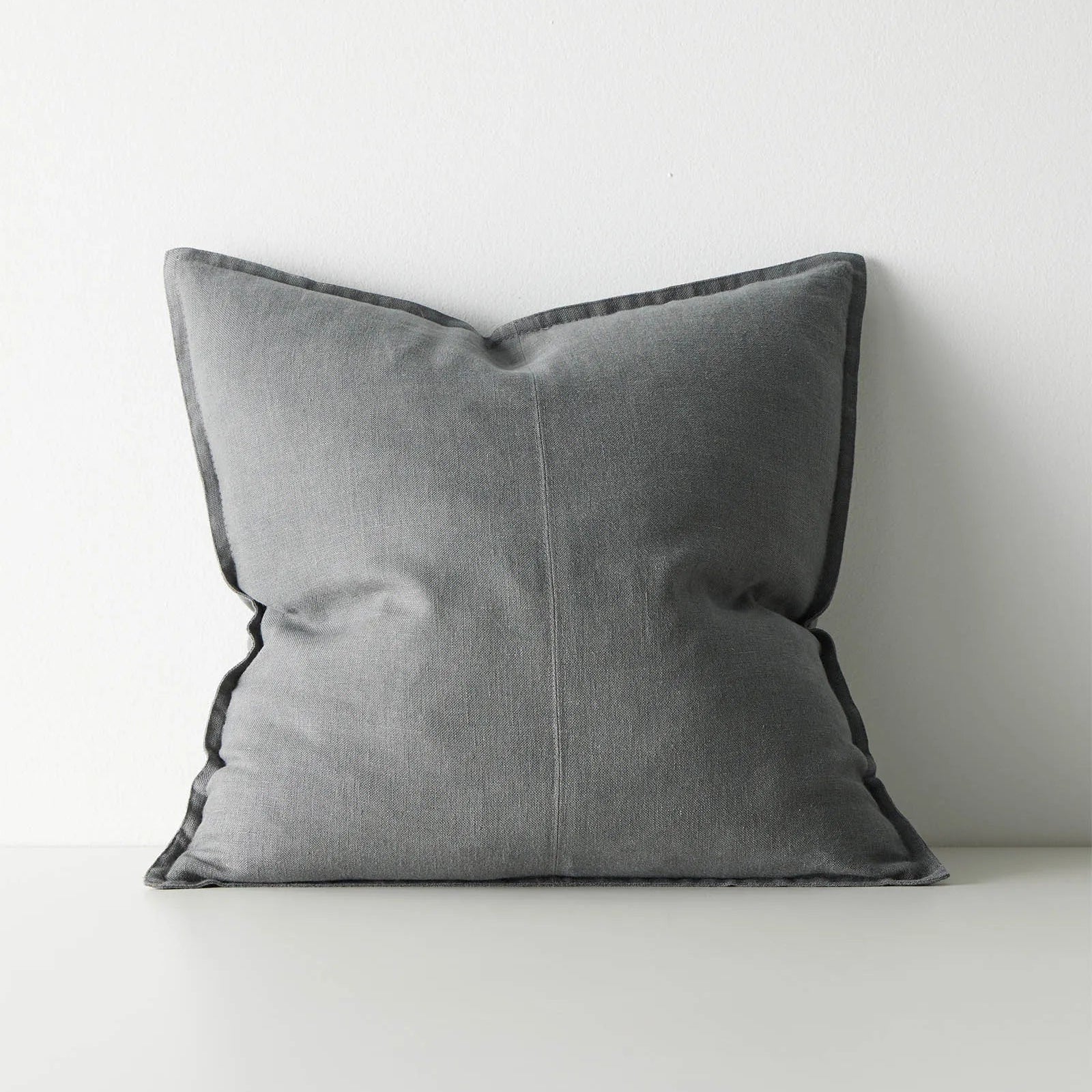 Gray pillow on a white background