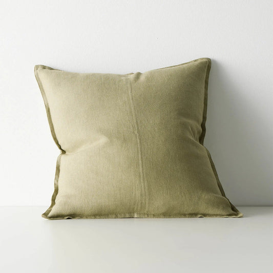 Green cushion on a white background
