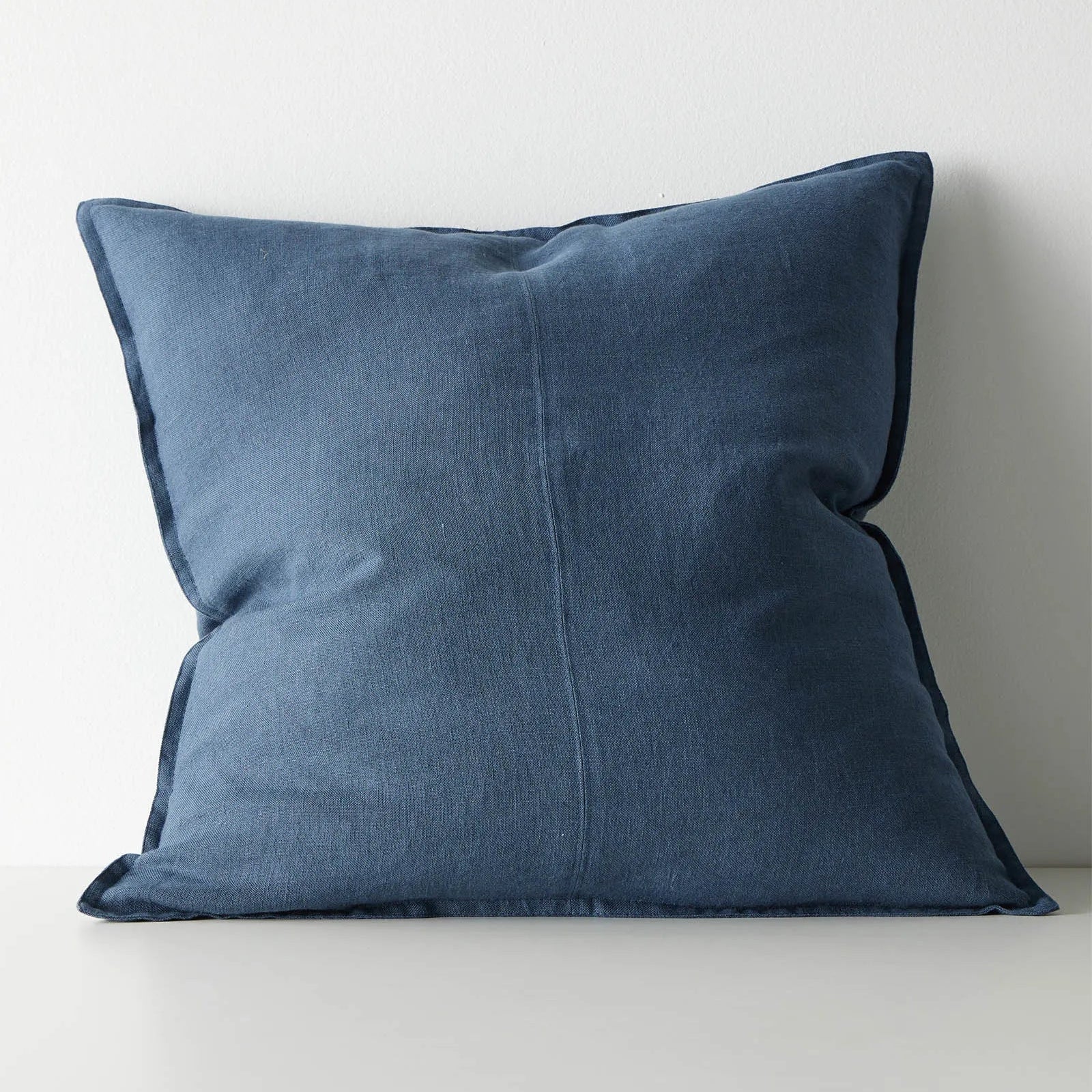 Blue pillow on a white background