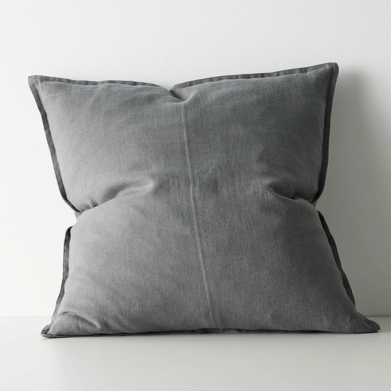 Gray pillow on a white background