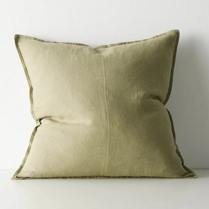 Green cushion on a white background