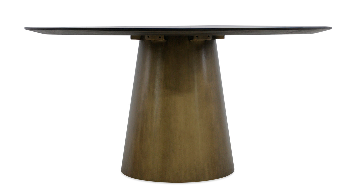 Legacy Round Dining Table - Warm Brass Base