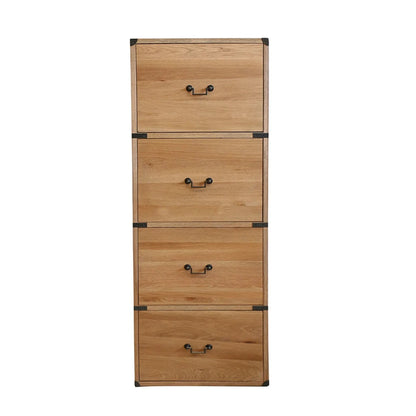 Campaign 4 Drawer Oak Filing Cabinet - Oak