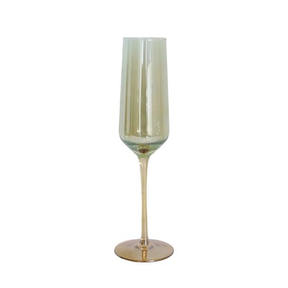 Capri Champagne Flutes - Iridescent Set of 8