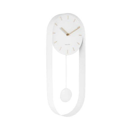 Charm Pendulum Clock - White