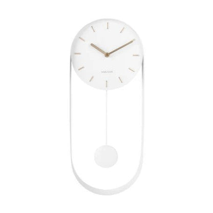 Charm Pendulum Clock - White