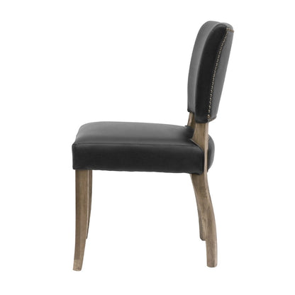 Crane Dining Chair - Black Leather