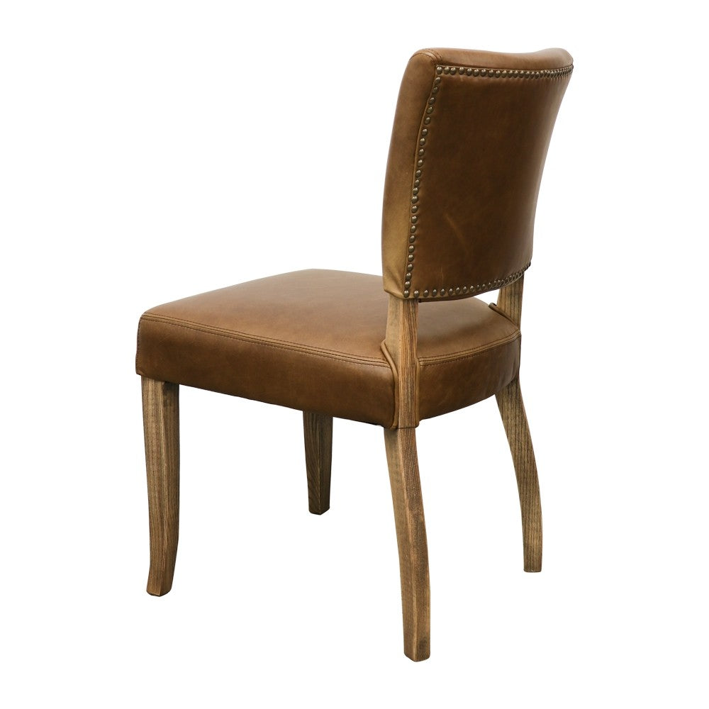 Crane Dining Chair - Brown Leather