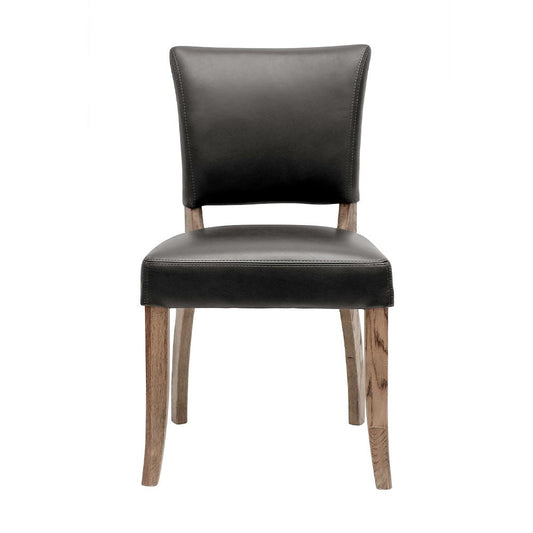 Crane Dining Chair - Black Leather