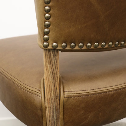 Crane Dining Chair - Brown Leather