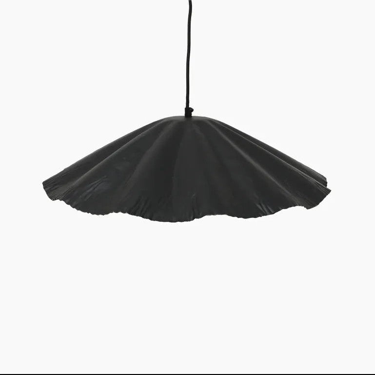 Crimped Pendant Small - Black and Gold