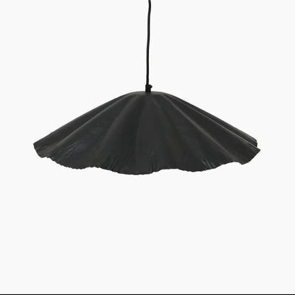 Crimped Pendant Small - Black and Gold