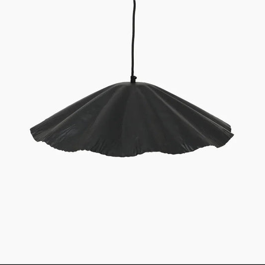 Crimped Pendant Small - Black and Gold