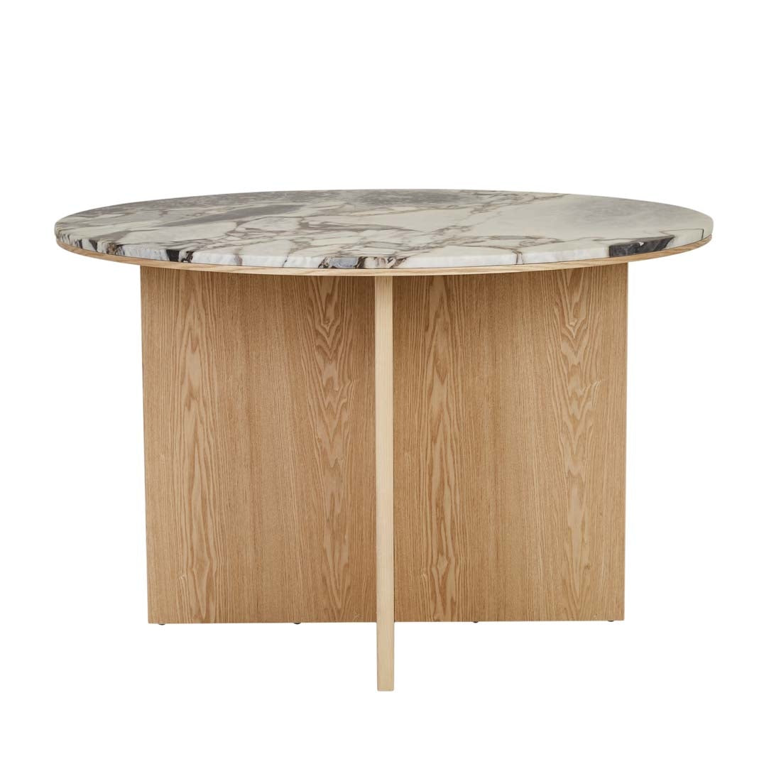 Elsie Round Dining Table - Ocean Marble + Natural Ash