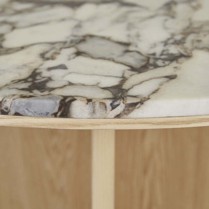 Elsie Round Dining Table - Ocean Marble + Natural Ash