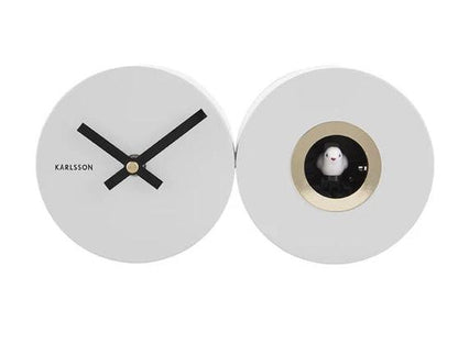 Duo Cuckoo Clock - Matte White