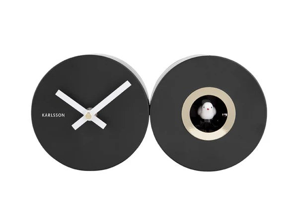 Duo Cuckoo Clock - Matte Black