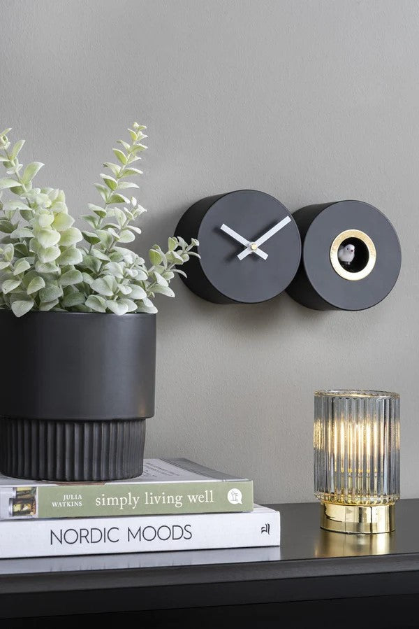 Duo Cuckoo Clock - Matte Black