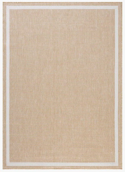 Border Outdoor Rug - Ivory & Wheat
