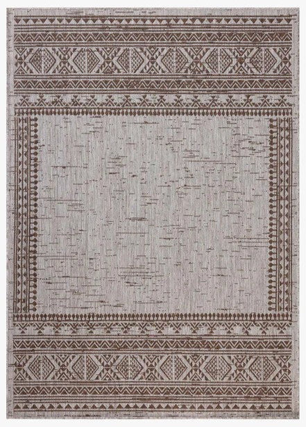 Aztec Outdoor Rug - Coffee & Dove