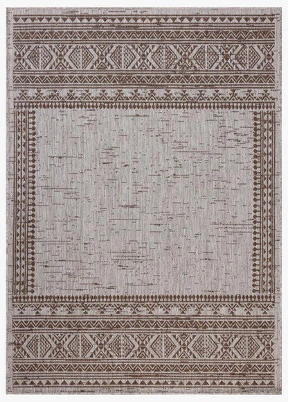 Aztec Outdoor Rug - Coffee & Dove