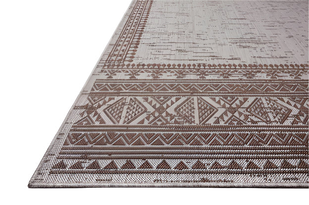 Aztec Outdoor Rug - Coffee & Dove